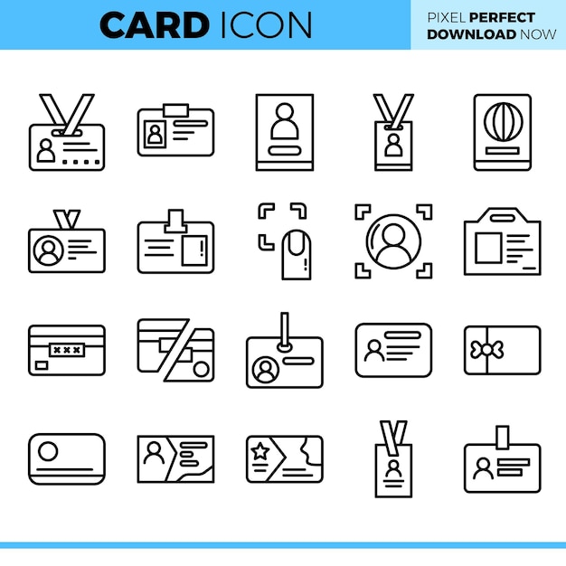 Jeu d'icônes de carte vectorielle