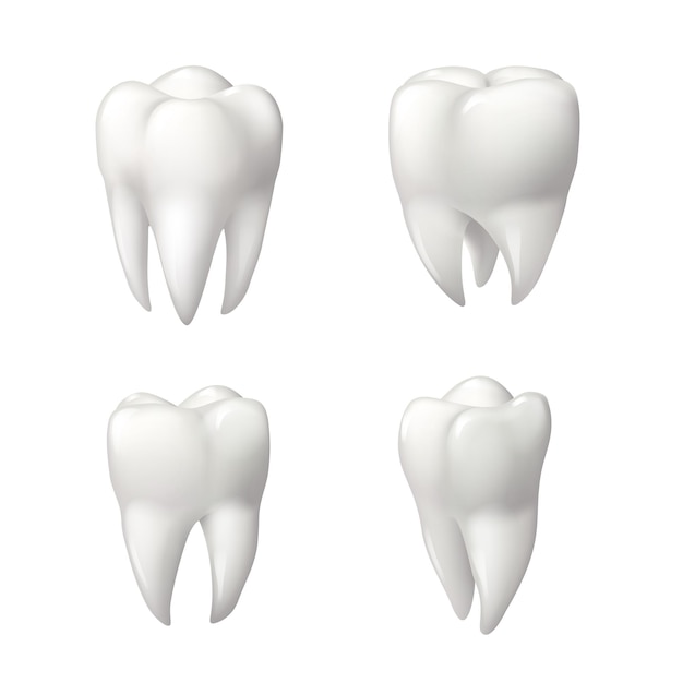 Jeu d'icônes de dents saines pour la conception de la dentisterie