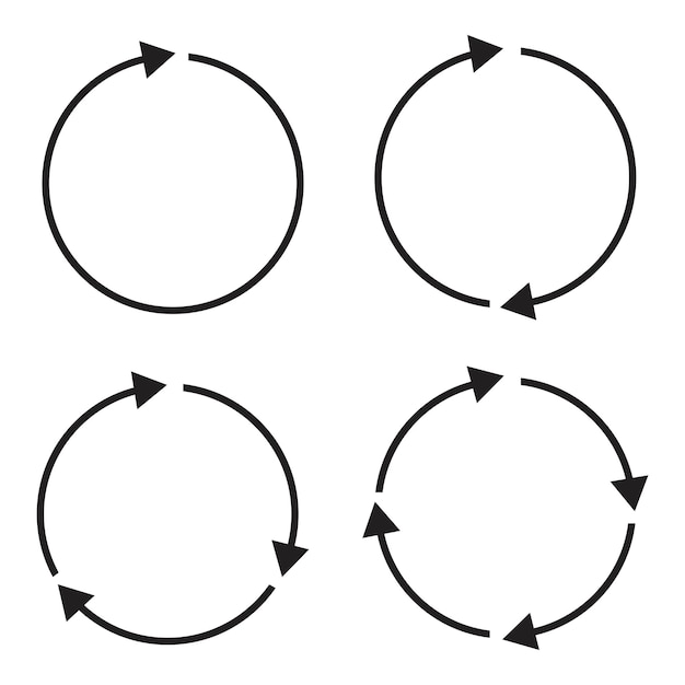 Vecteur jeu d'icônes de flèche de curseur icône vers l'avant jeu d'icônes de recyclage conception simple illustration vectorielle image de stock