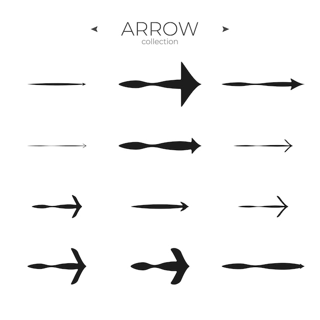 Jeu D'icônes De Flèche De Ligne Collection D'icônes De Ligne Symboles Vectoriels Modernes