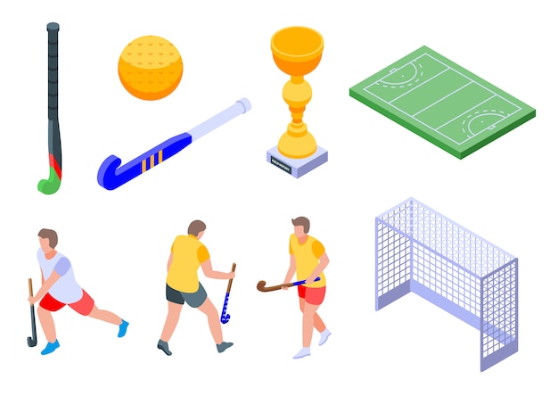 Jeu d'icônes de hockey sur gazon