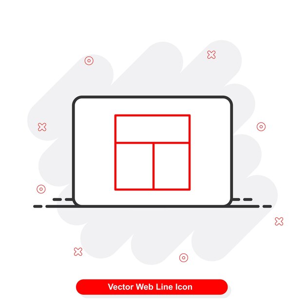 Vecteur jeu d'icônes de ligne web vecteur