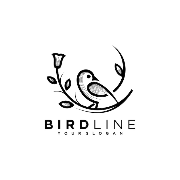 Vecteur jeu d'icônes de modèle de ligne d'oiseau inspiration de conception de logo