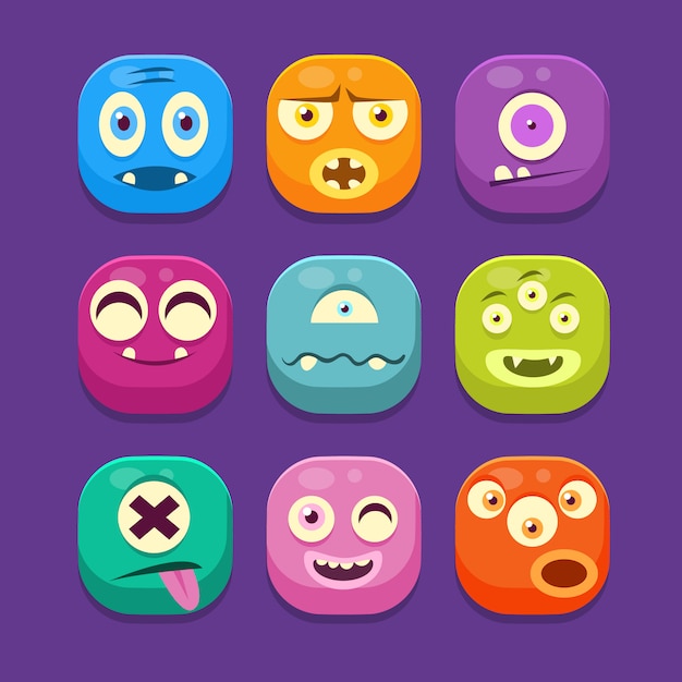 Jeu D'icônes Monster Web Icons