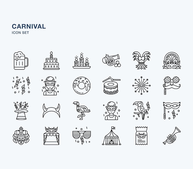 Jeu D'illustration De Carnaval