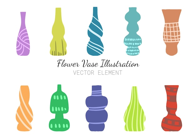 jeu d'illustrations de fleurs d'aquarelle vectorielle
