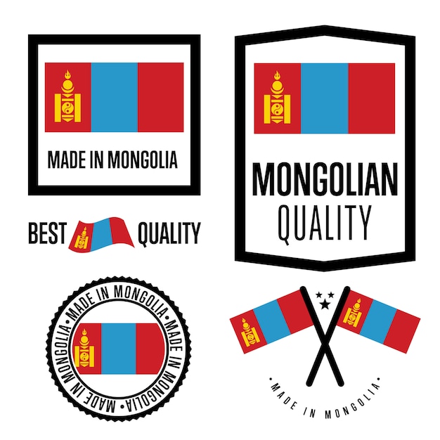 Jeu De Labels De Qualité Mongolie