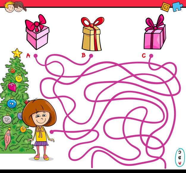 Jeu De Labyrinthe De Noël