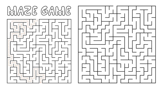 Jeu De Labyrinthe Pour Les Enfants Puzzle Labyrinthe Complexe Avec Solution