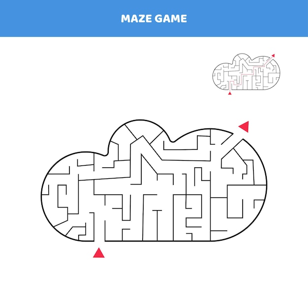 Jeu De Labyrinthe Pour Les Enfants Trouvez Votre Chemin Hors Du Labyrinthe Feuille De Travail Pour Les Enfants