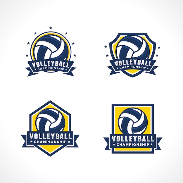 Jeu De Logo Du Championnat Volleyball