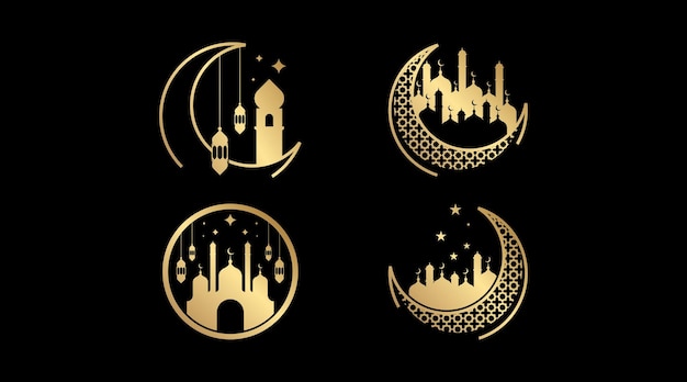 Jeu De Logo Islamique. Modèle De Logo Islamique.