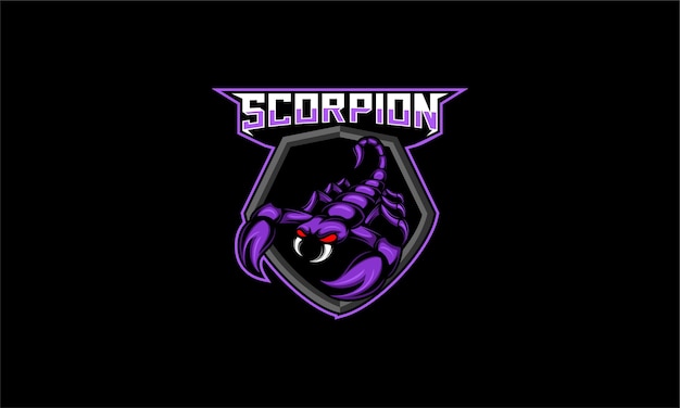 Vecteur jeu de logo scorpion esport