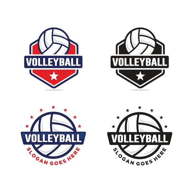 Vecteur jeu de logos de volley-ball