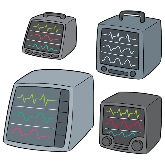 Jeu De Moniteur De Signes Vitaux Vectorielles