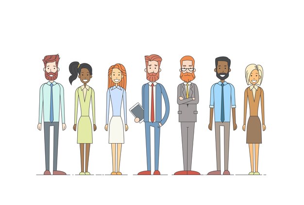 Jeu de personnage de dessin animé de gens d'affaires
