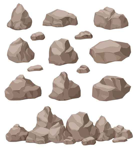 Jeu de pierres de dessin animé