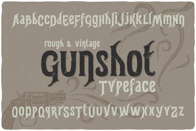 Jeu de polices texturées vintage