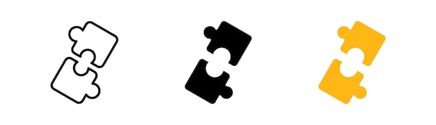 Vecteur jeu de puzzles icône ordinateur faire des tâches main puzzle difficulté résoudre des problèmes idée créative créativité psychologie vector icône en ligne style noir et coloré sur fond blanc