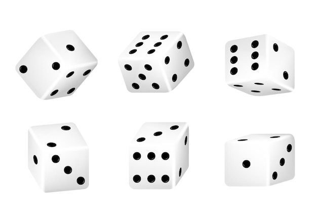 Jeu De Dés Réalistes Pour Jeux De Hasard De Casino, Jeu De Poker De Craps De Casino Et Jeu De Société De Table