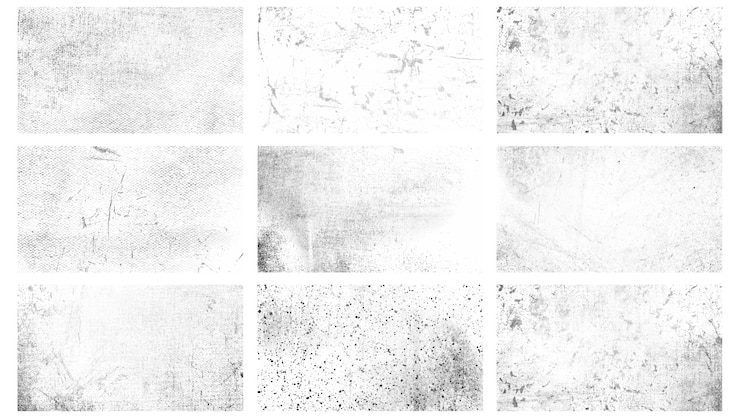 Vecteur jeu de texture en détresse grunge blanc