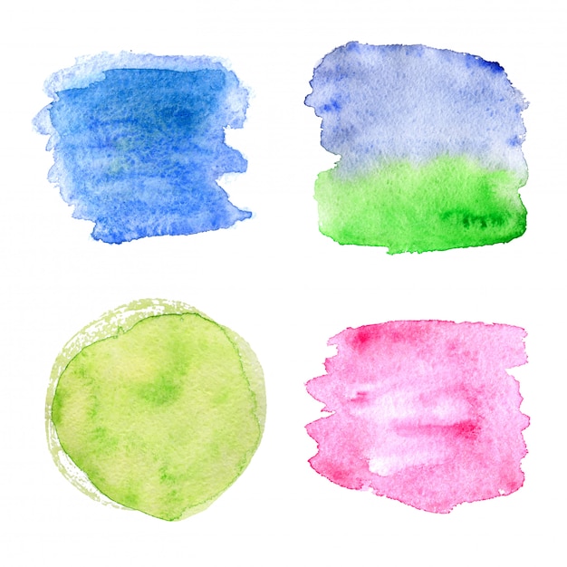 Jeu de traits aquarelle