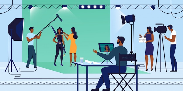 Jeune actrice femme en costume de fantaisie se tenir sur Chromakey