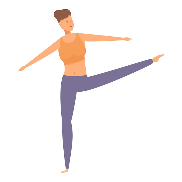 Une jeune femme fait des exercices d'étirement de yoga à la maison