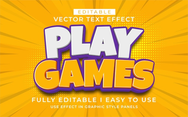 Jeux 3D modifiables avec des effets de texte, un modèle de style de typographie