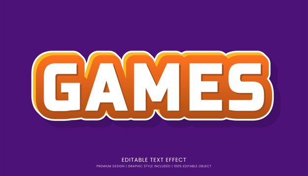 jeux modèles d'effets de texte modifiables conception vectorielle avec style abstrait