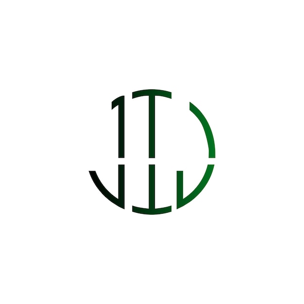 jij cercle moderne minimaliste simple monogramme design de logo de luxe pour la marque