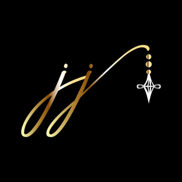 Jj Initiale Mariage Logo écriture Bijoux Logo Modèle Vecteur