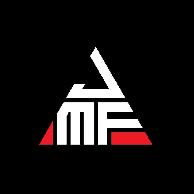 JMF triangle lettre logo design avec forme de triangle JMF design de logo triangle monogramme JMF modèle de logo vectoriel triangle avec couleur rouge JMF logo triangulaire Simple Logo élégant et luxueux