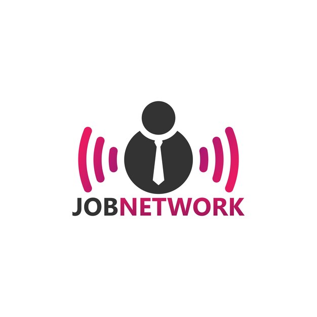 Job Internet Network Logo Template Design Vecteur, Emblème, Design Concept, Symbole Créatif, Icône