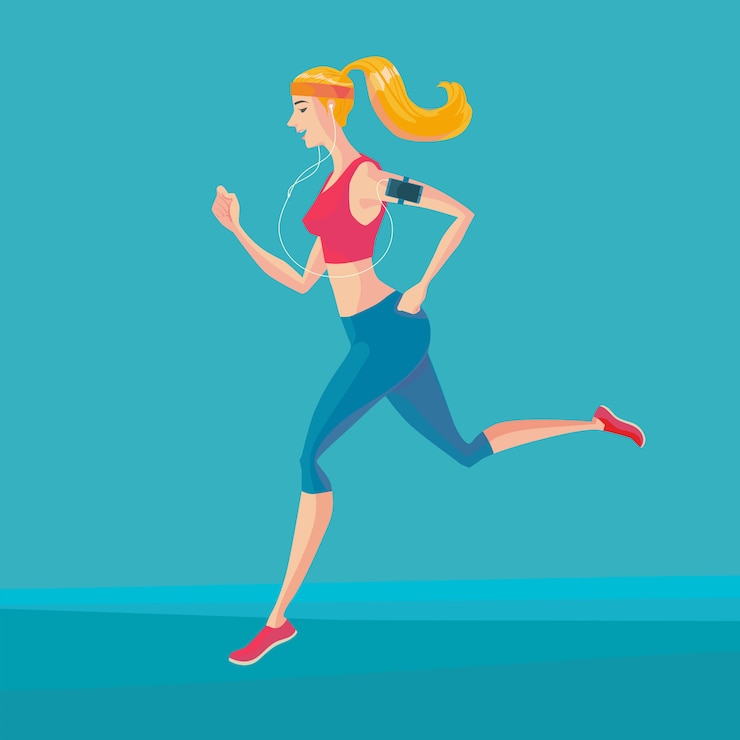 Vecteur jogger sportif