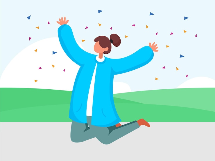 Vecteur joie de vivre illustration conceptuelle élégante et belle