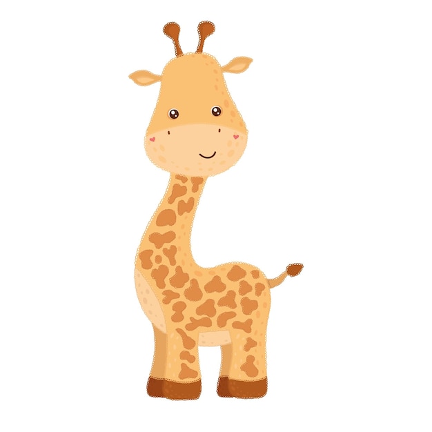 Joli Bébé Girafe Illustration. Illustration Vectorielle D'un Animal Mignon.