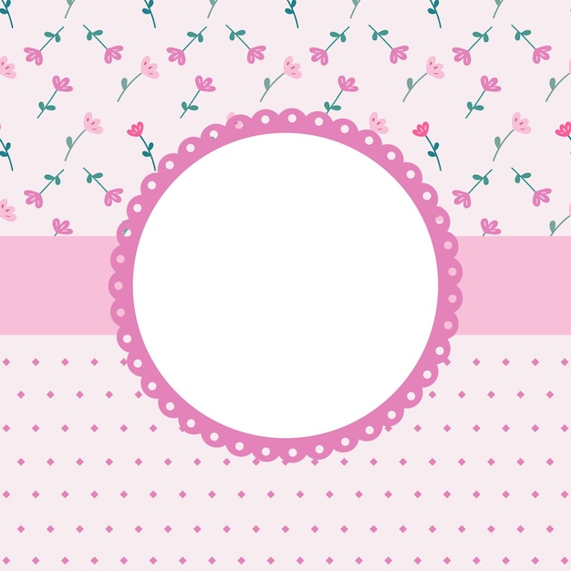 Joli cadre bord rose style floral pour une utilisation dans la présentation mariage vacances et invitation