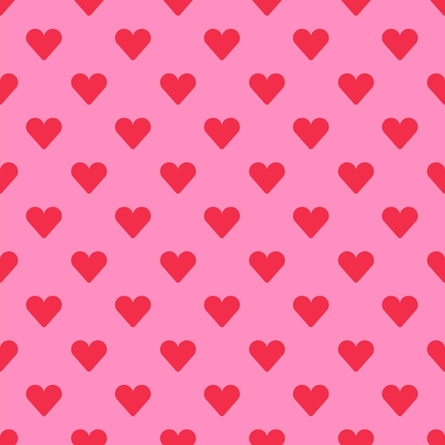 Joli Coeur Amour Saint Valentin Rouge Rose Motif Rayure Fond Forme Vecteur Dessin Animé Illustration