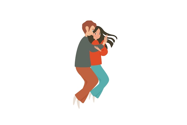 Un joli couple amoureux mari et femme garçon et fille un homme et une femme la Saint-Valentin