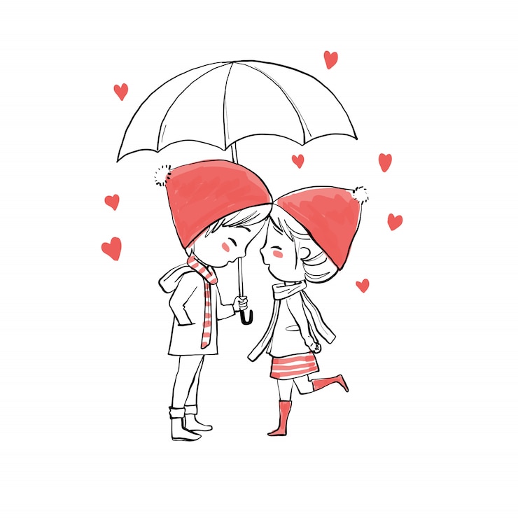 Joli couple amoureux Saint Valentin.
