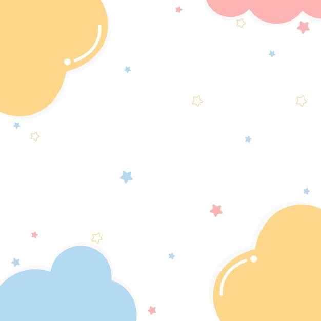 Joli fond avec des cœurs et des nuages Vector