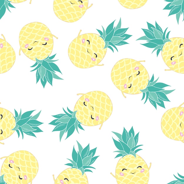 Joli Imprimé Sans Couture à L'ananas