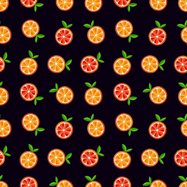 Joli modèle sans couture d'oranges. Illustration vectorielle