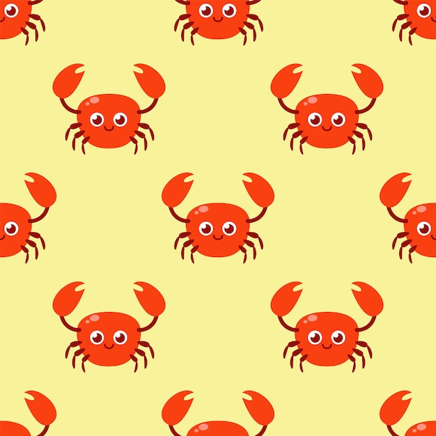 Vecteur joli motif de crabe