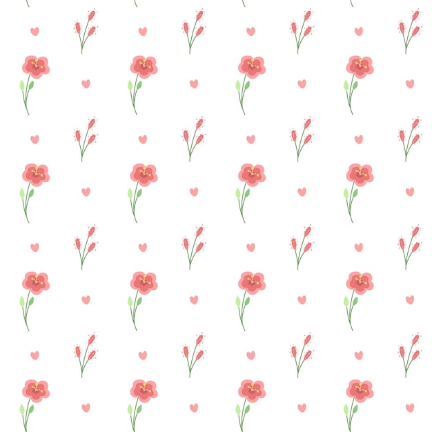 Joli motif vectoriel sans couture de printemps avec des fleurs