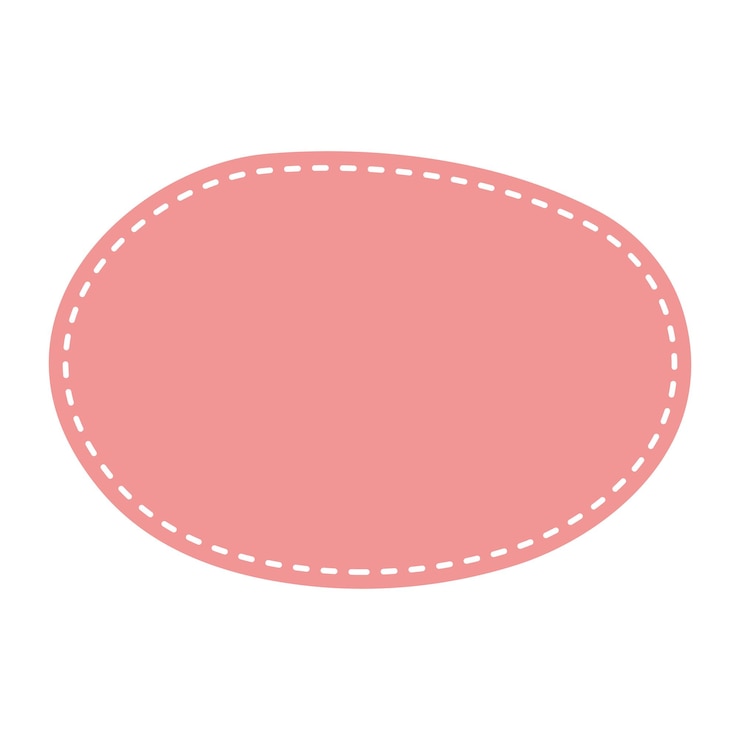Vecteur joli patch pastel avec ligne pointillée modèle de formulaire d'art pour les médias sociaux