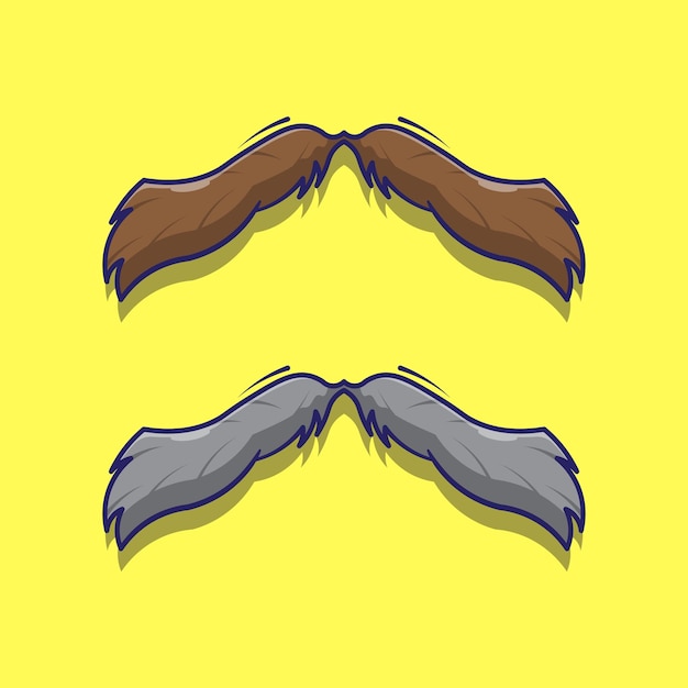 Vecteur joli vecteur d'illustration d'icône de moustache pour la fête des pères