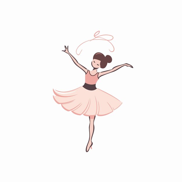 Une Jolie Ballerine Dans Un Tutu Illustration Vectorielle