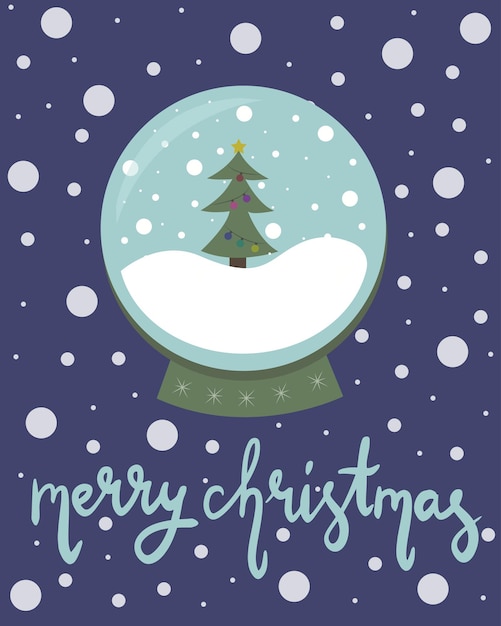 Jolie carte postale de Noël avec des éléments de vacances. Illustration vectorielle pour cartes, affiches, flyers.
